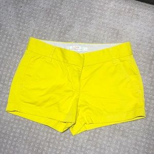 J Crew 3” Yellow Broken In Chino Short